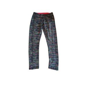 Take A Walk Womens Multicolor Striped Leggings Size L